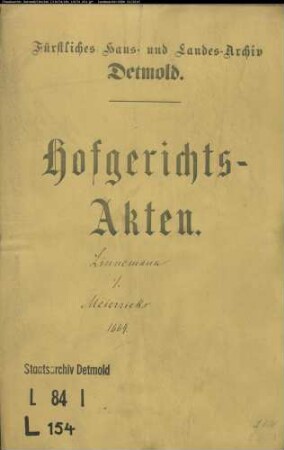 Lindemann, Bernhard gegen Meier Kord Ricus (Meierrieks) zu Orbke - Schuldforderung