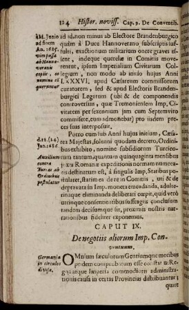 Caput IX. De negotiis aliorum Imp. Conventuum