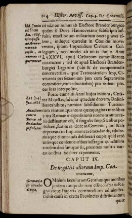 Caput IX. De negotiis aliorum Imp. Conventuum