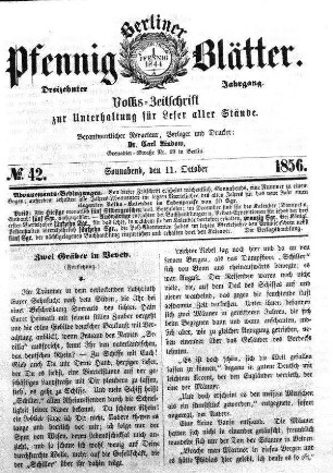 No. 42, Sonnabend, den 11. Oktober