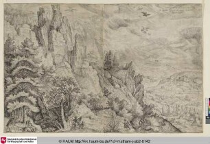 [Bohemian landscape with couples ans hunters]