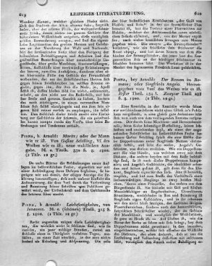 Pirna, bey Arnold: Der Roman im Romane; oder Siegfrieds Angelo. Herausgegeben vom Verf. des Weibes wie es ist. Erster Theil. 284 S. Zweyter Theil 288 S. 8. 1802.