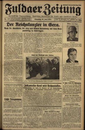 Ausgabe vom Dienstag, den 19. Juni 1934.