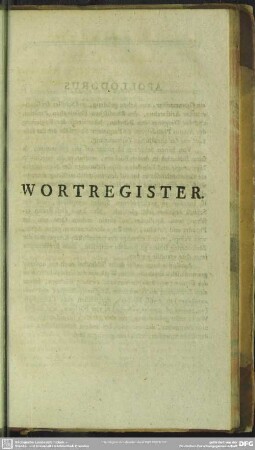 Wortregister