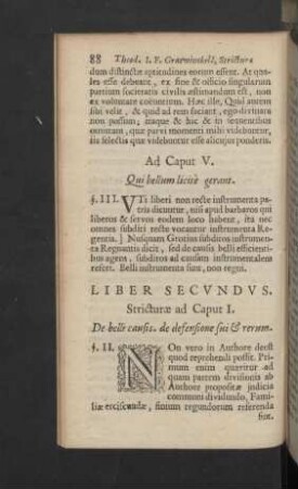 Stricturae ad Caput I. - VIII.