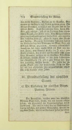 III. Grundverfassung des römischen Staats