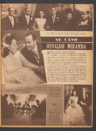 Se casó Osvaldo Miranda
