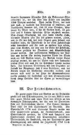 III. Der Friedrichswerder