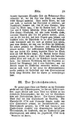 III. Der Friedrichswerder