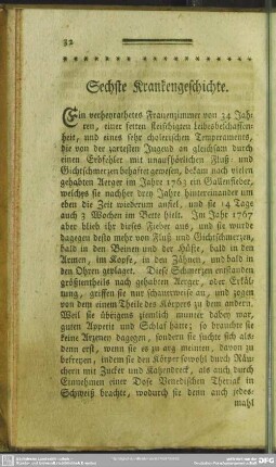 Sechste Krankengeschichte