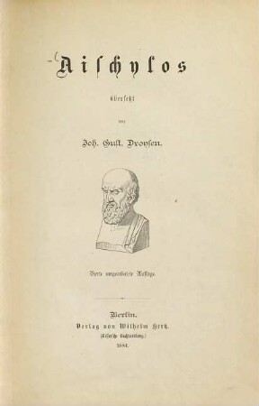Aischylos übersetzt von Joh. Gust. Droysen