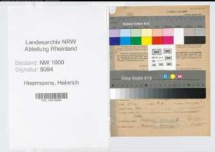 Entnazifizierung Heinrich Hoermanns, geb. 04.03.1905 (Brandmeister)