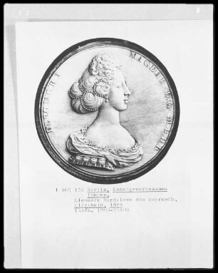 Profildarstellung der Eleonore Magdalene von Bayreuth