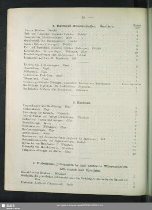 6. Historische, philosophische und politische Wissenschaften. Literaturen und Sprachen