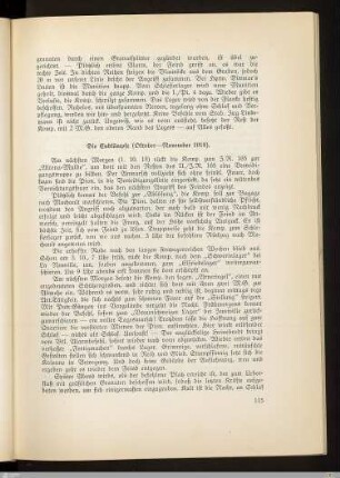 Die Endkämpfe (Oktober - November 1918)