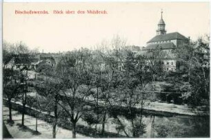 Bischofswerda. Blick über den Mühlteich