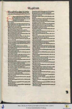 Registrum prime partis historialis domini Antonini archiepiscopi Florentini.