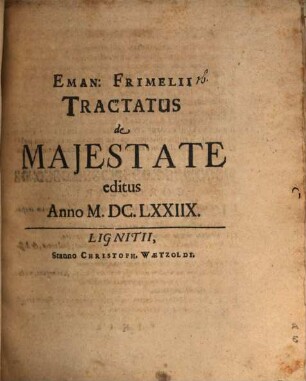 Tractatus de maiestate