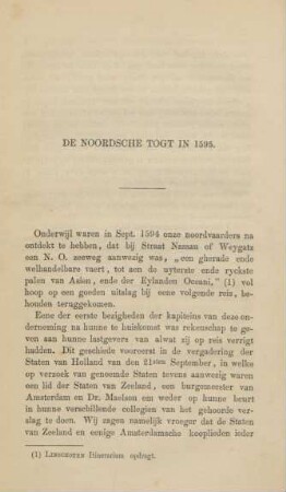 De Noordsche togt in 1595