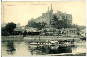 Meißen. Albrechtsburg mit Dampfer "Bohemia"