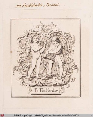 Exlibris des Benoni Friedländer