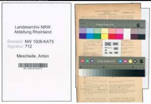 Entnazifizierung Anton Meschede , geb. 02.01.1905 (Techn.Angestellter)