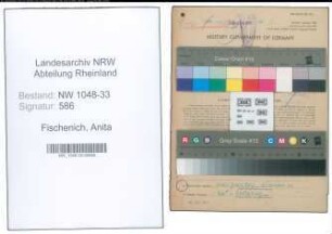 Entnazifizierung Anita Fischenich , geb. 05.01.1899 (Lehrerin)