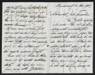 Brief von Fritz von Unruh an Margarete Hauptmann