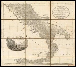 Carta itineraria delle Stazione Militari del Regno di Napoli