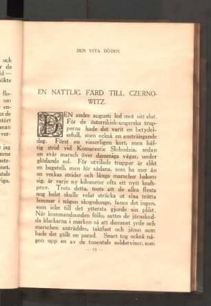 En Nattlig Färd Till Czernowitz.
