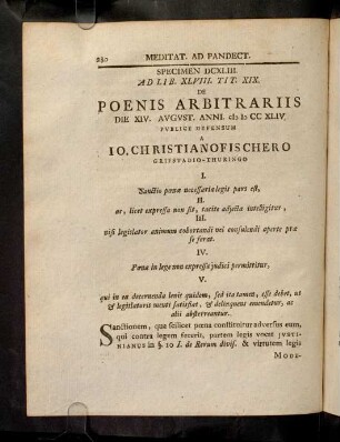 280-288, Spec. 643. De Poenis arbitrariis