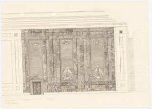 Neue Reichskanzlei, Berlin Mosaiksaal: Teil-Wandaufriss