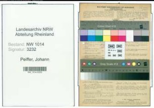 Entnazifizierung Johann Peiffer , geb. 12.07.1888 (Schlosser)
