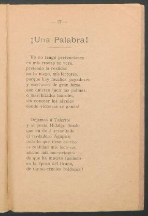 ¡Una Palabra!