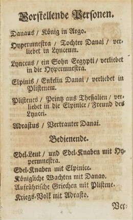 Vorstellende Personen.