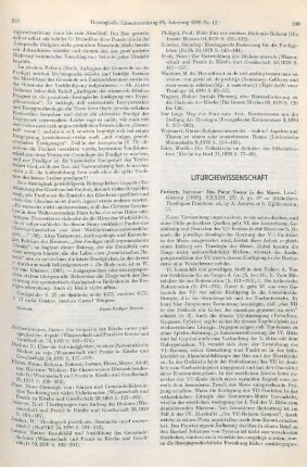 938-940 [Rezension] Furberg, Ingemar, Das Pater Noster in der Messe