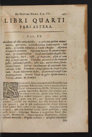 Libri Quarti Pars Altera.