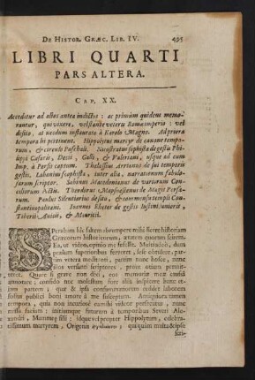 Libri Quarti Pars Altera.