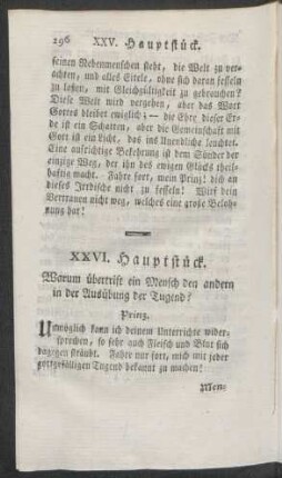 XXVI. Hauptstück. Warum übertrift ein Mensch den andern in der Ausübung der Tugend?