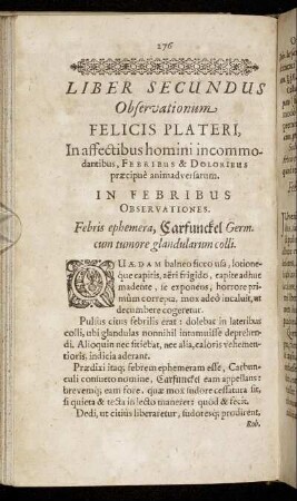 In Febribus Observationes