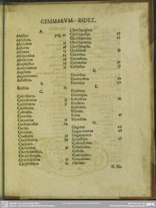 Gemmarum Index