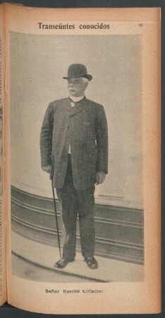 Señor Basilio Cittadini - [Retrato] : Transeúntes conocidos