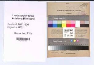 Entnazifizierung Fritz Hamacher , geb. 09.12.1901 (Notar)