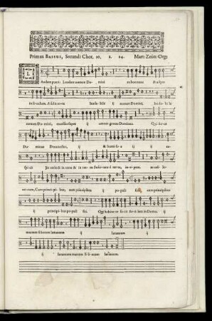 Primus Bassus, Secundi Chori