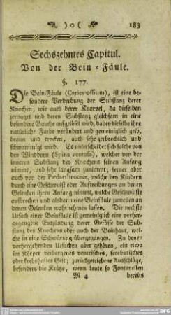 Sechszehntes Capitul. Von der Bein- Fäule