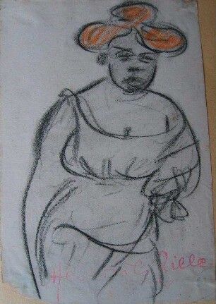 Frau im Kleid