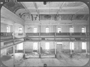 Dresden-Neustadt, Königsbrücker Straße 76. Gaststätte "Aktiv" (Ehem. Deutsche Reichskrone, Damm's Etablissement, Reichsadler, Reichsbanner; 1869, Erweiterung 1873). Ballsaal