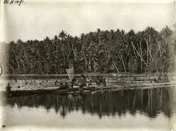 "Fischfang im Binnensee von Nauru"