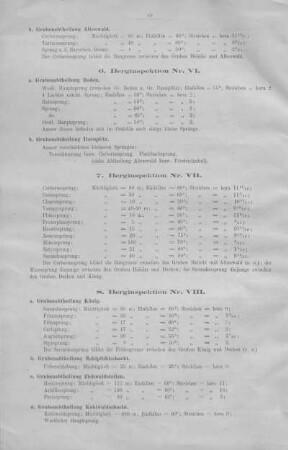 6. Berginspektion Nr. VI.