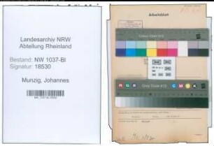 Entnazifizierung Johannes Munzig , geb. 08.04.1906 (Tankwart)